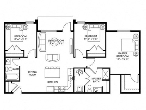 3Bed 2Bath-I at Meadowlark Place Apartments, Iowa, 50111